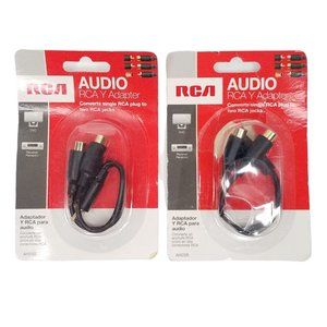RCA Audio Y Adapter AH25R Convert RCA Plug 2 Jacks